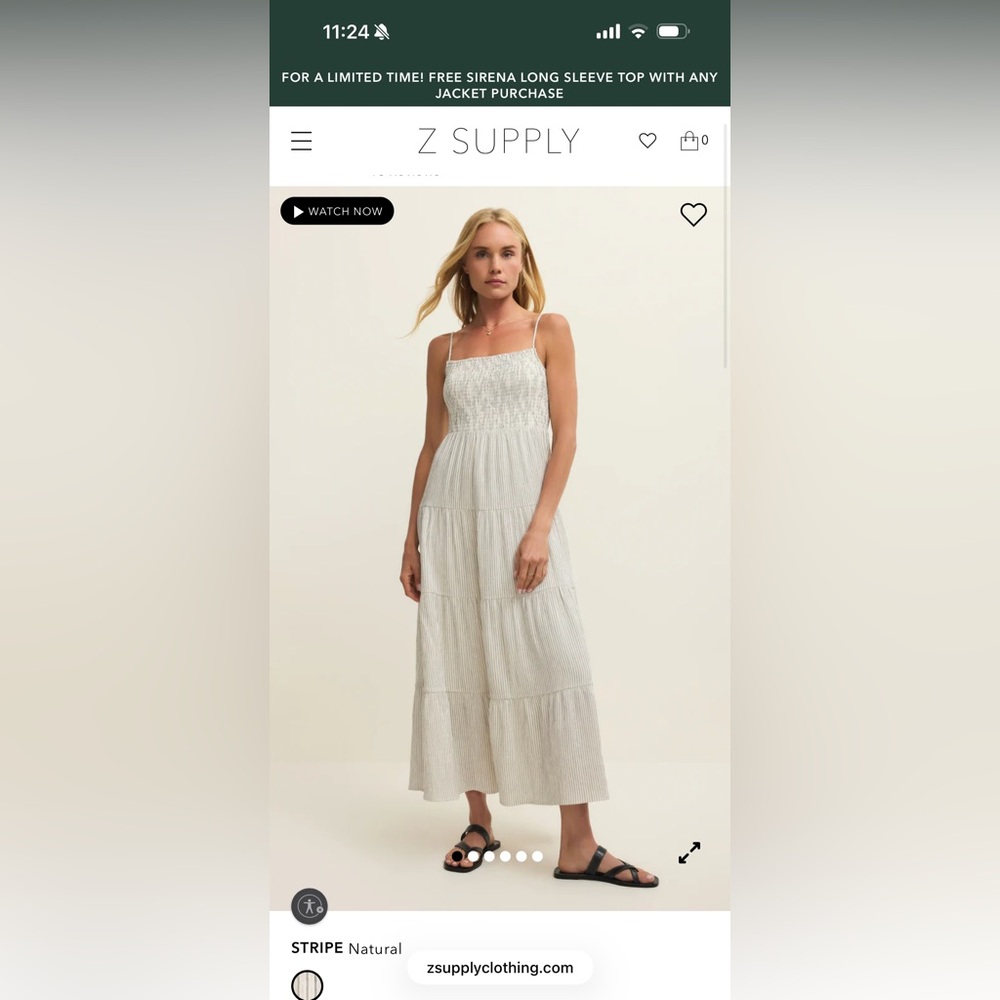 Z Supply natural Tiered Maxi Dress